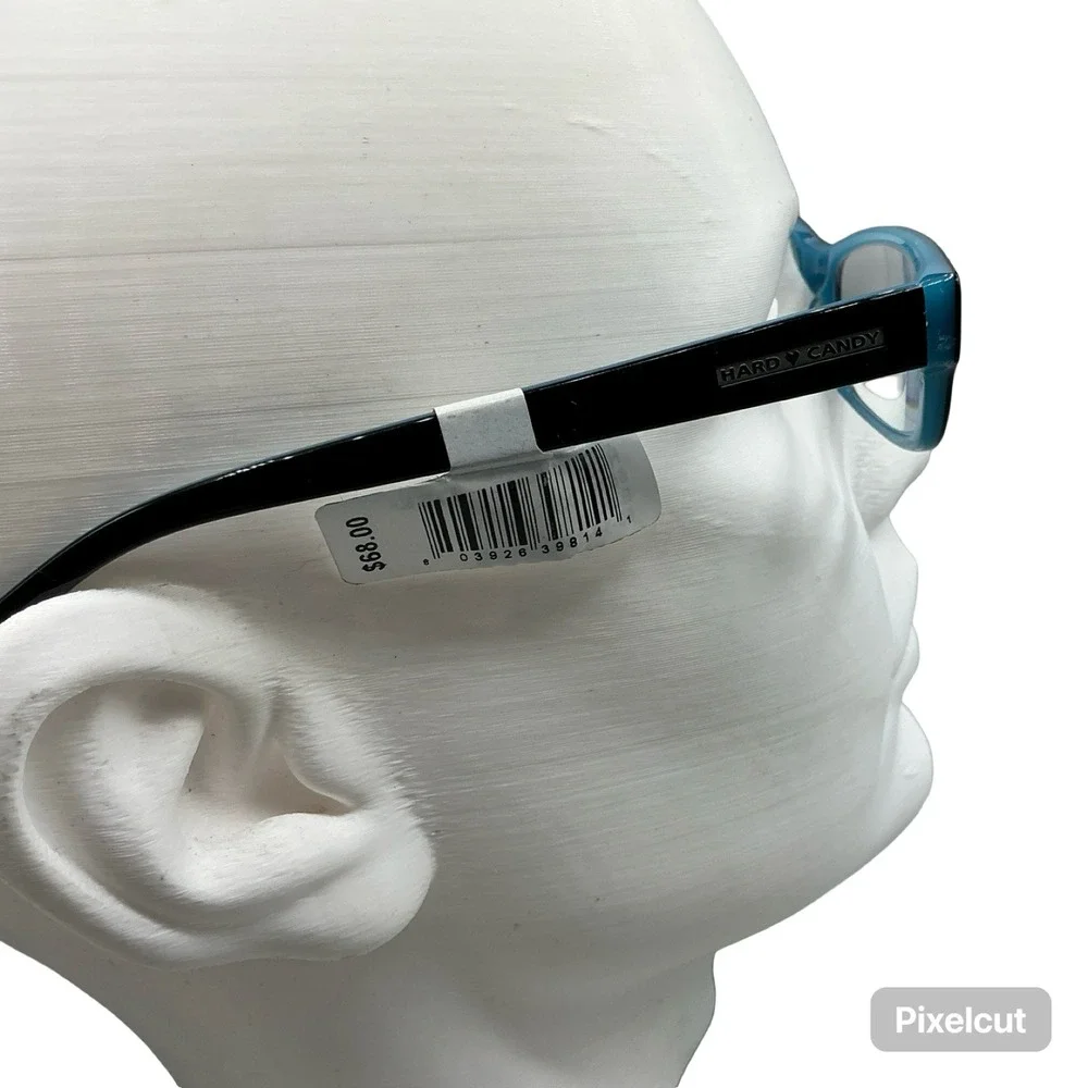 Hard Candy HC03‎ BLK Eyeglasses Frames Black Teal Rectangular 53-16-135